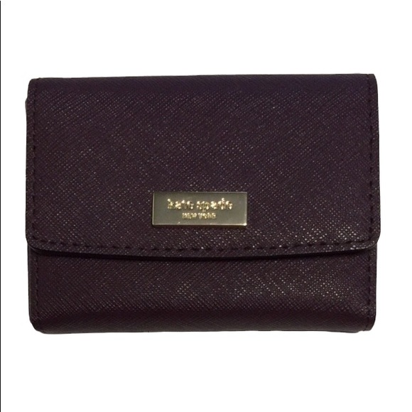 Last 1 ♠️ Kate Spade Laurel Way Large Holly Black Leather Card Case - Picture 6 of 8